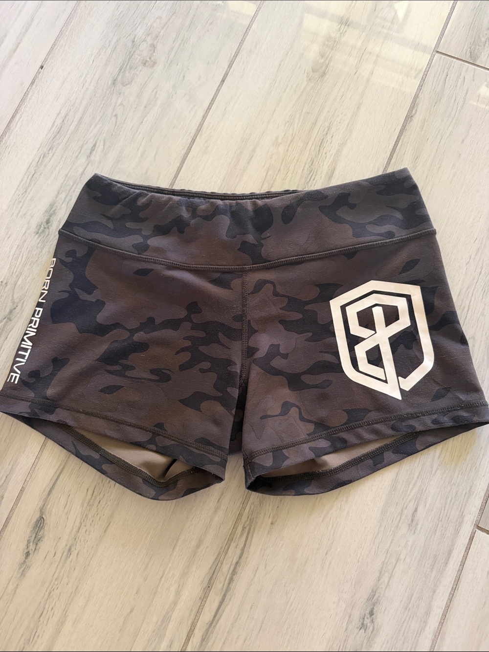 Born Primitive Women's Black Camo Performance Shorts